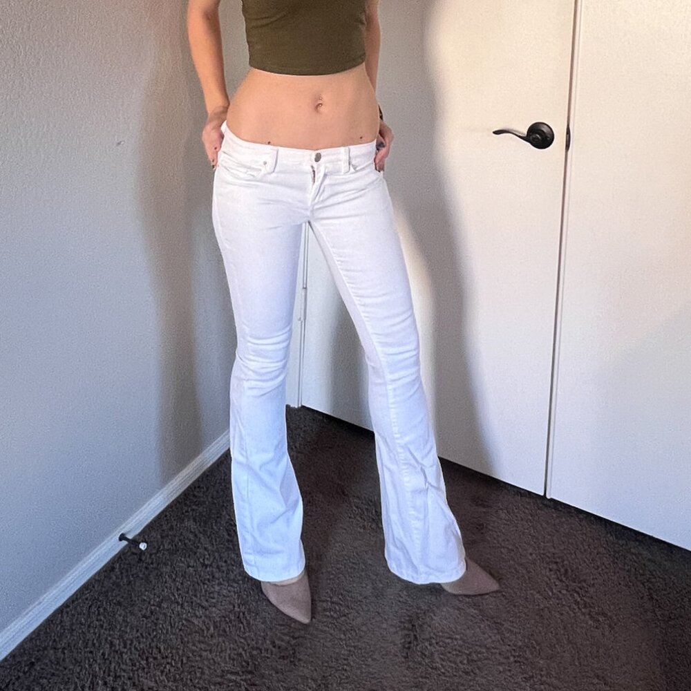 White Blank NYC Low rise flare jeans